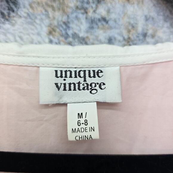 Unique Vintage Dress Womens Medium Pink White Sailor Bow Nautical Lolita Cosplay - Picture 4 of 12